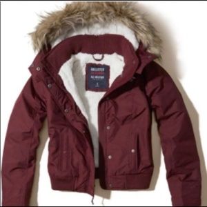 Hollister Burgundy All Weather Jacket